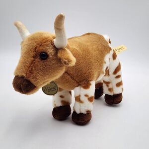 Realistic‎ Plush 10" Cow Texas Longhorn Bull Steer Miyoni by Aurora 2022
